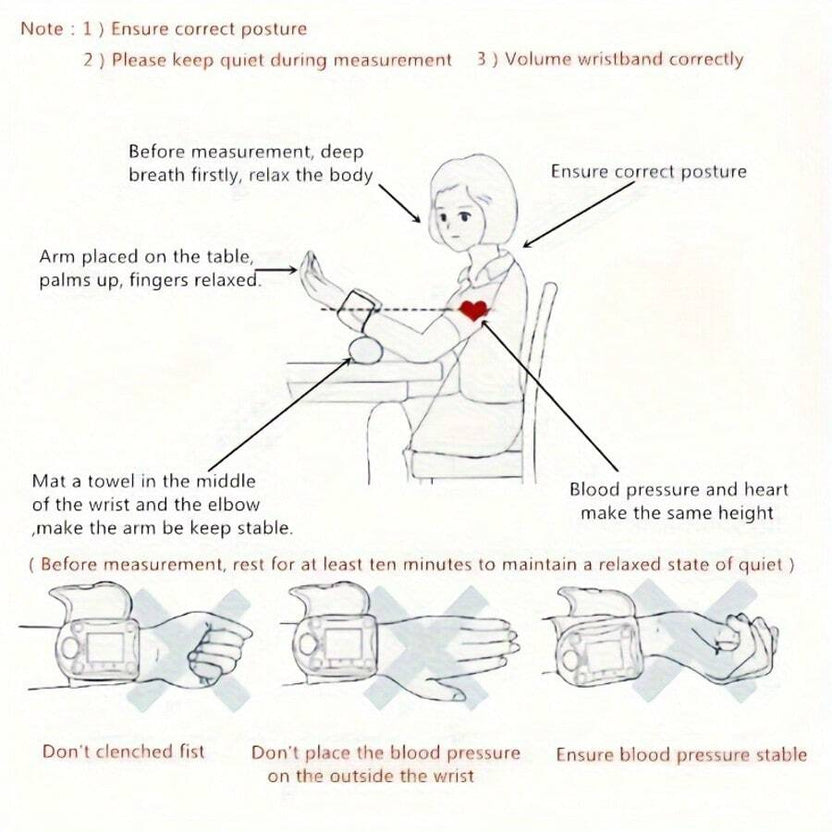 Upto Sale 50% - Digital Wrist Blood Pressure Monitor