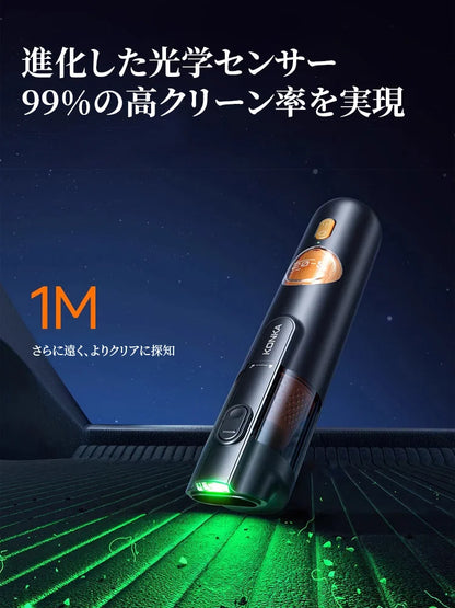 5-in-1スマートハンディクリーナー | 車·家·ペット兼用、99%の洗浄効果、グリーンライトでダニ可視化